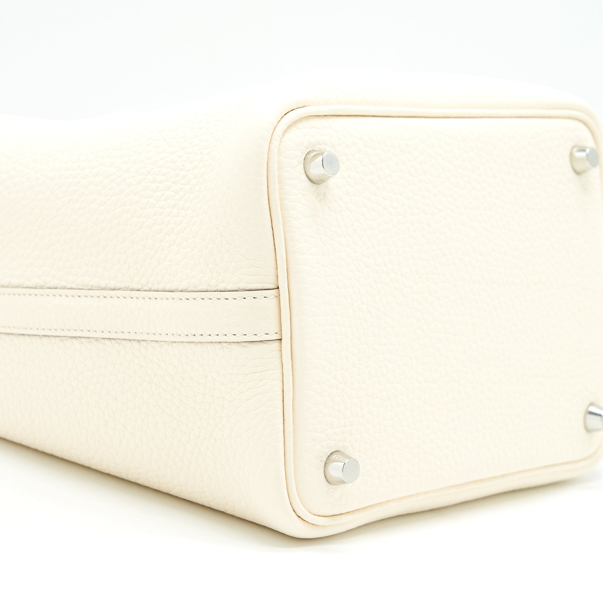 HERMES PICOTIN 18 LOCK BAG NATA WITH JAUNE POUSSIN HANDLE SHW