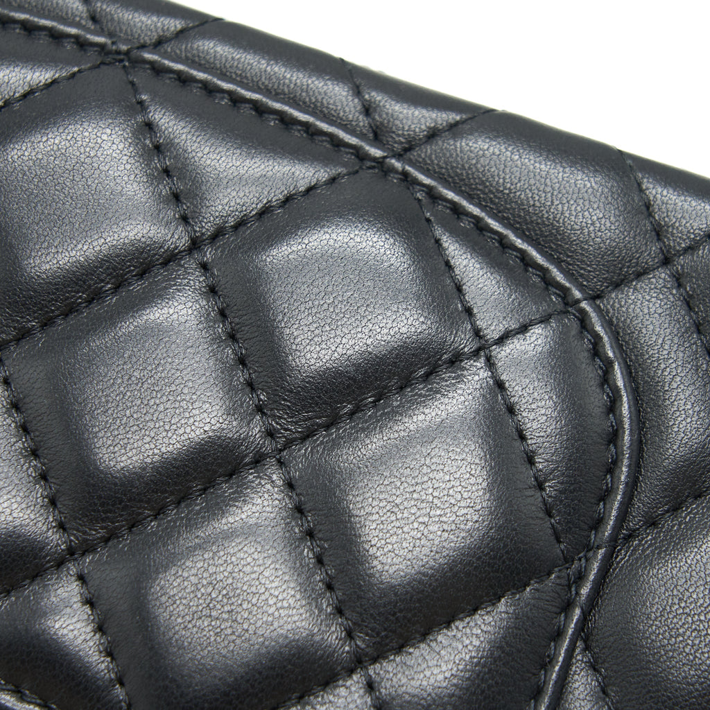 CHANEL LAMBSKIN RECTANGULAR MINI FLAP BAG IN BLACK SHW
