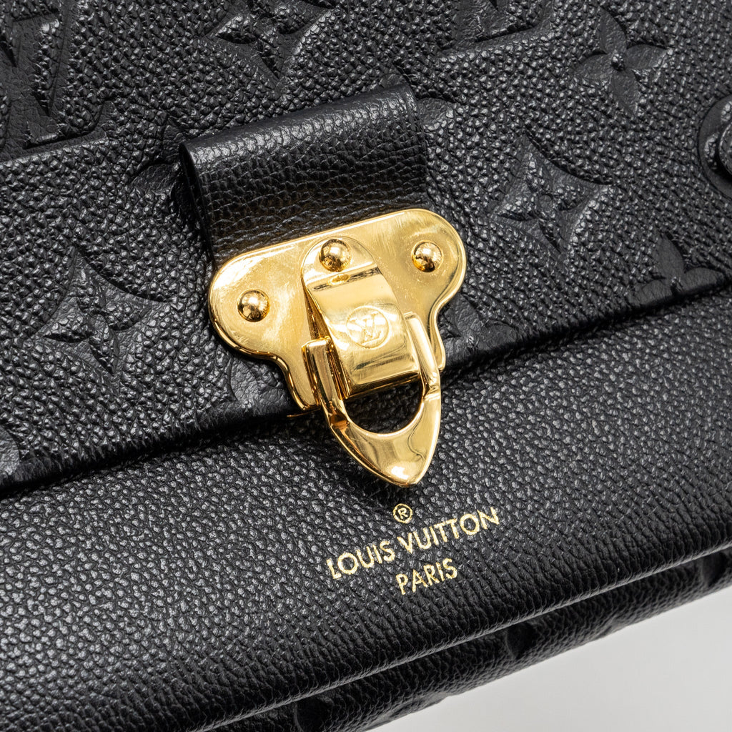 LOUIS VUITTON VAVIN BB MONOGRAM EMPREINTE CALFSKIN BLACK GHW