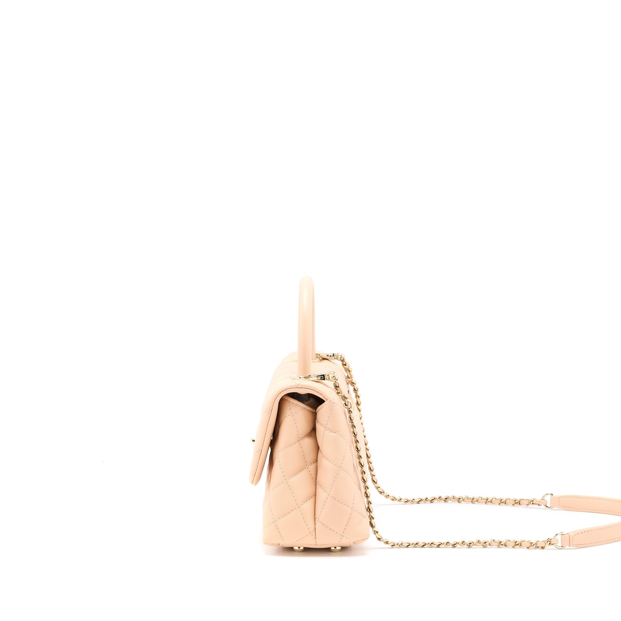 CHANEL SMALL COCO HANDLE CAVIAR LIGHT PINK LGHW