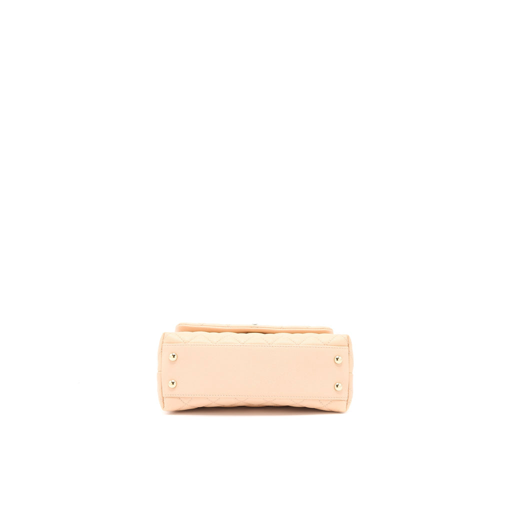 CHANEL SMALL COCO HANDLE CAVIAR LIGHT PINK LGHW