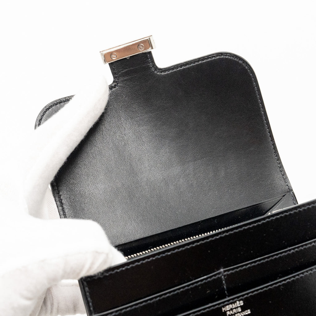 HERMES CONSTANCE WALLET BOX BLACK SHW