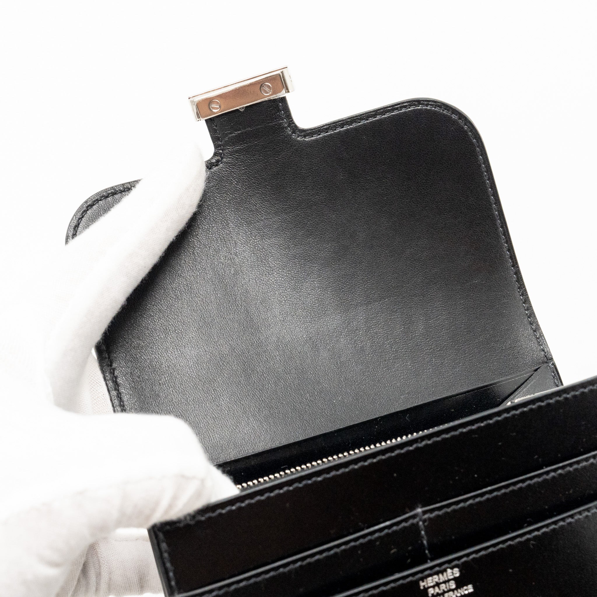 HERMES CONSTANCE WALLET BOX BLACK SHW