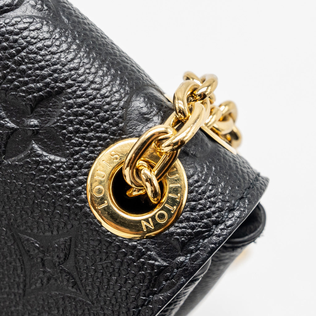 LOUIS VUITTON VAVIN BB MONOGRAM EMPREINTE CALFSKIN BLACK GHW