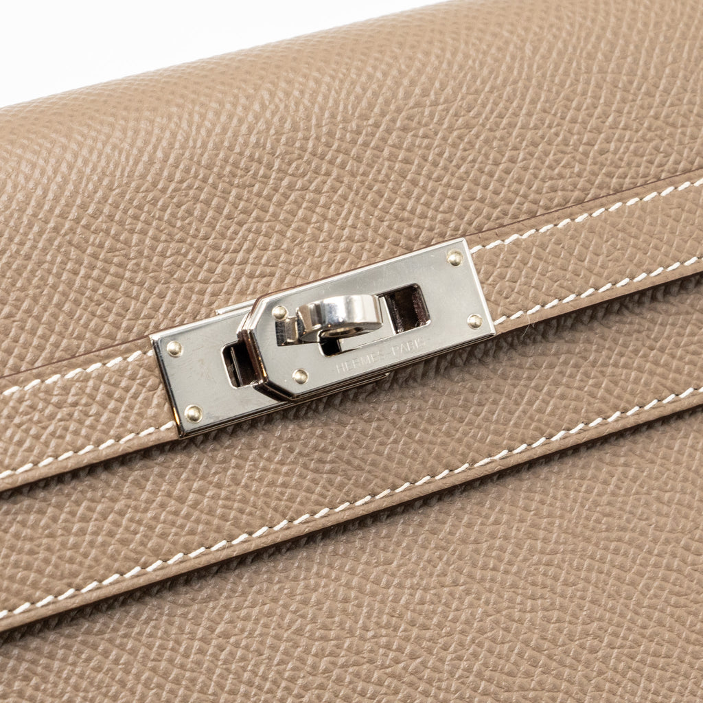 HERMES KELLY CLASSIC LONG WALLET EPSOM ETOUPE SHW