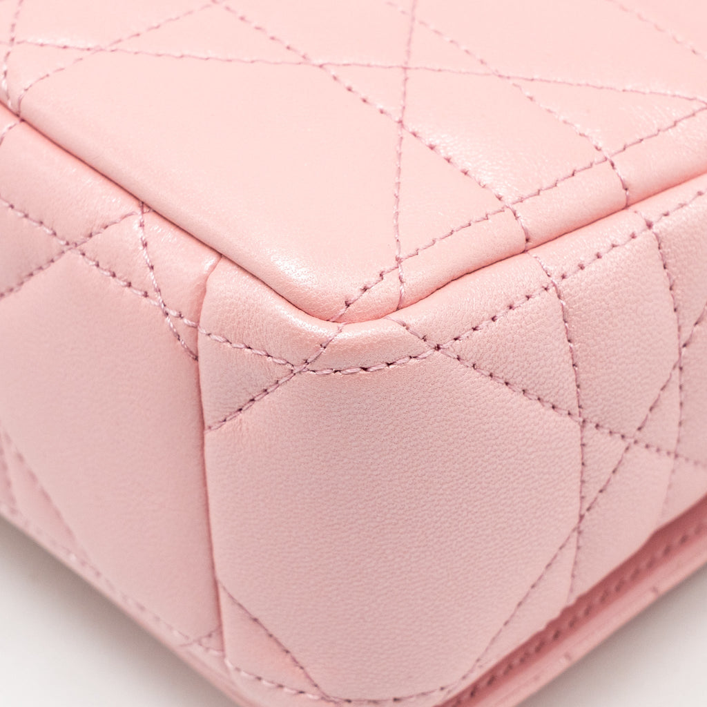 DIOR SMALL SOFT CARO BAG LAMBSKIN MELOCOTON GHW