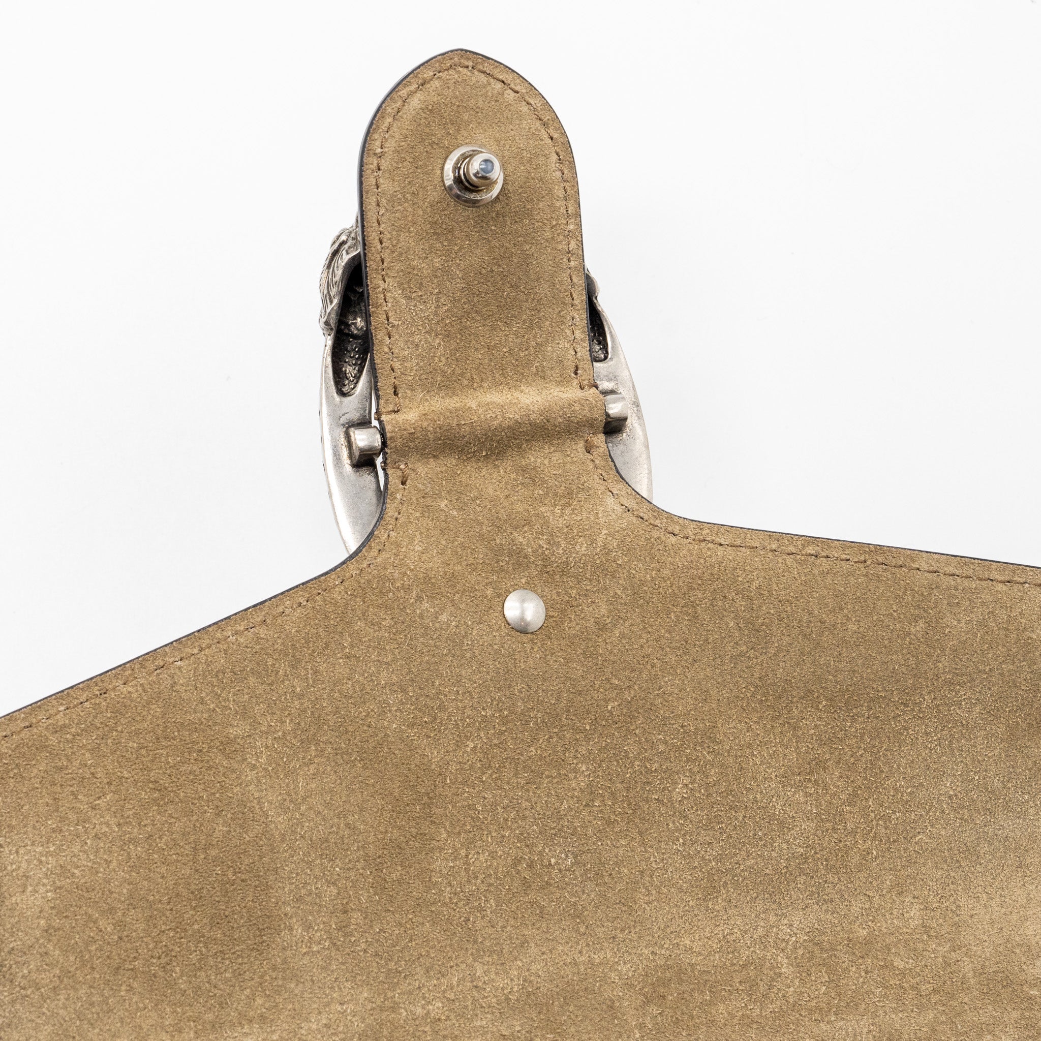 GUCCI DIONYSUS SHOULDER BAG GG SUPREME CANVAS/SUEDE LEATHER BEIGE SHW