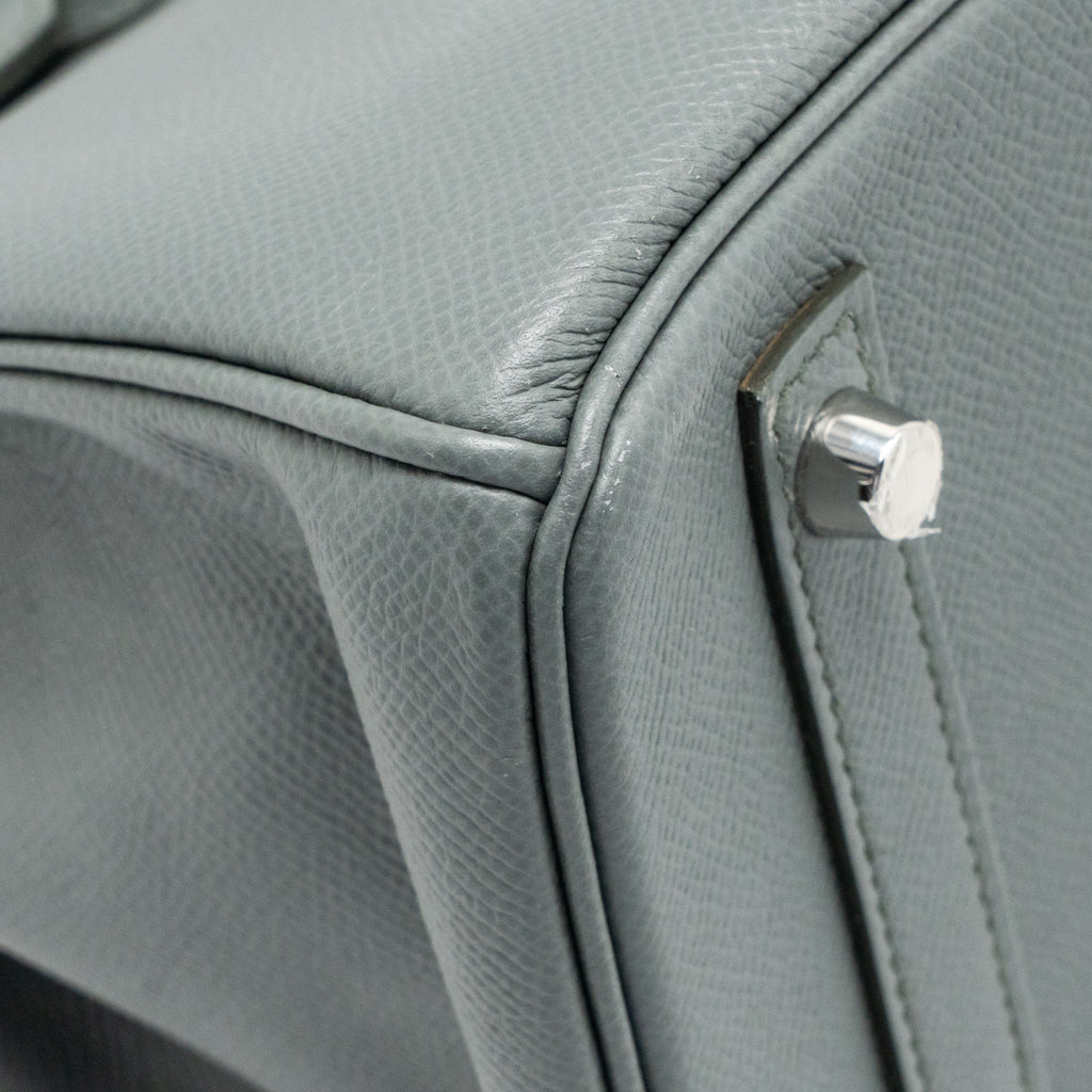 HERMES BIRKIN 30 EPSOM VERT AMANDE SHW