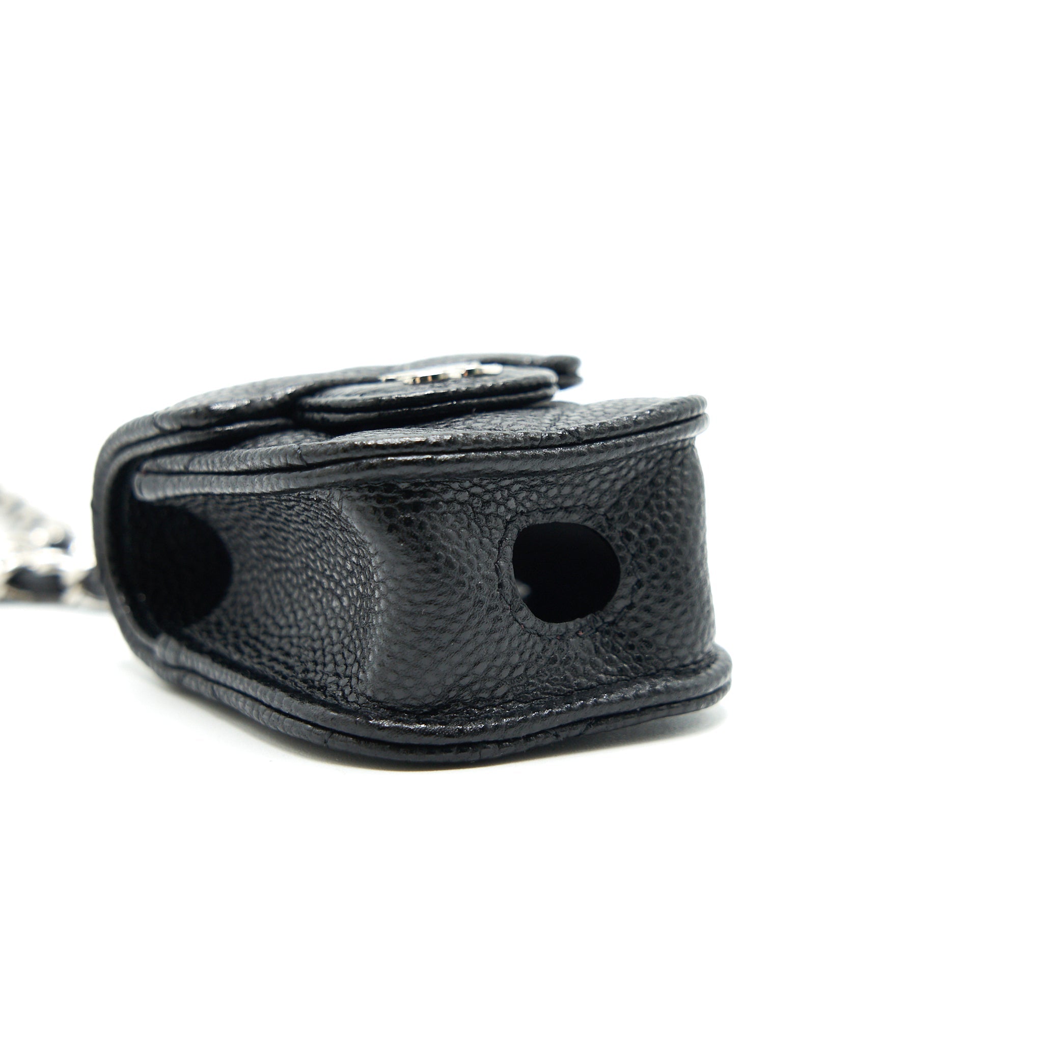 CHANEL AIRPODS CASE CAVIAR BLACK SHW