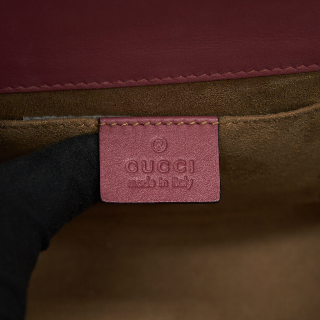 GUCCI SMALL PADLOCK GG PRINT PINK