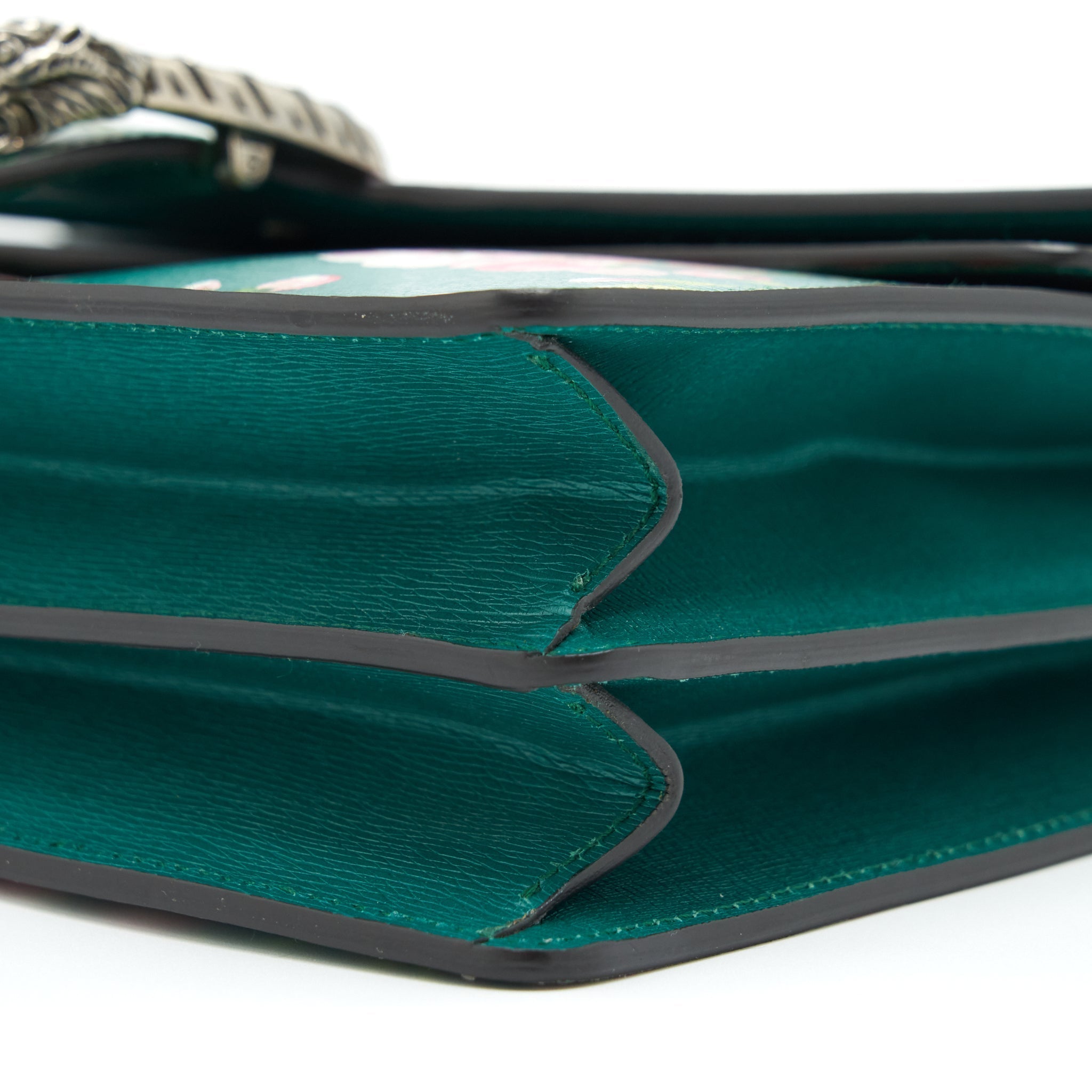 GUCCI DIONYSUS LARGE SHOULDER BAG FLOWER GREEN