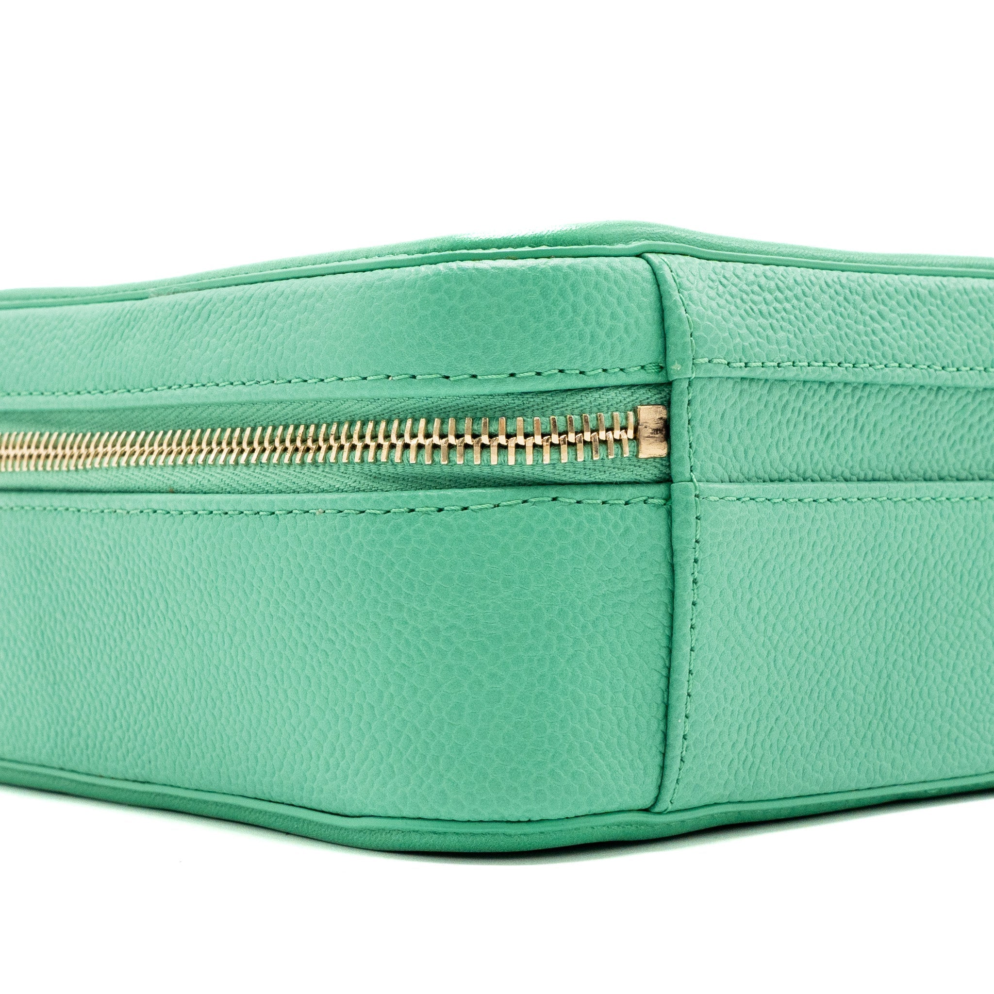 CHANEL MEDIUM FILIGREE VANITY CASE CAVIAR GREEN GHW