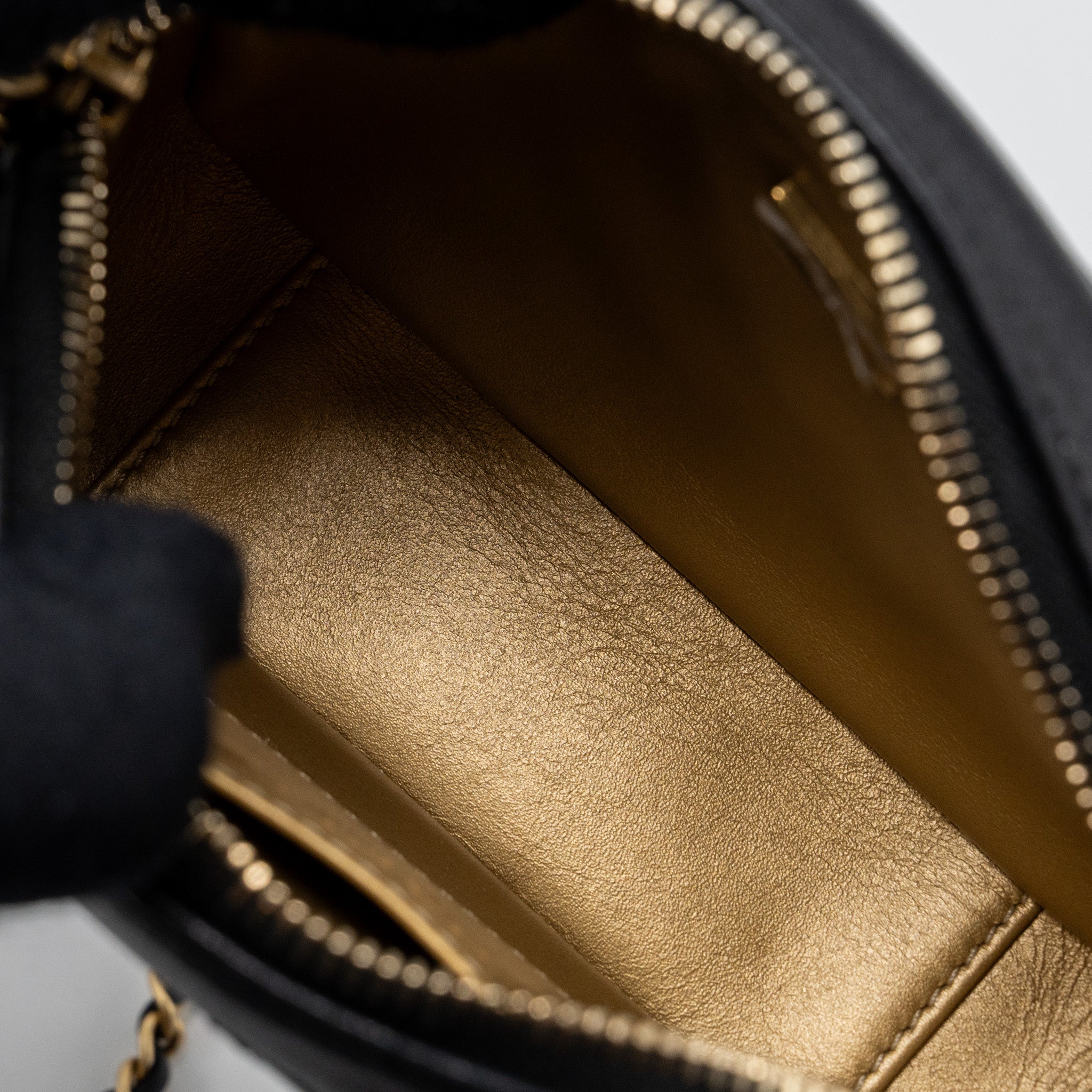 CHANEL PEARL CRUSH CAMERA BAG LAMBSKIN BLACK GHW (MICROCHIP)