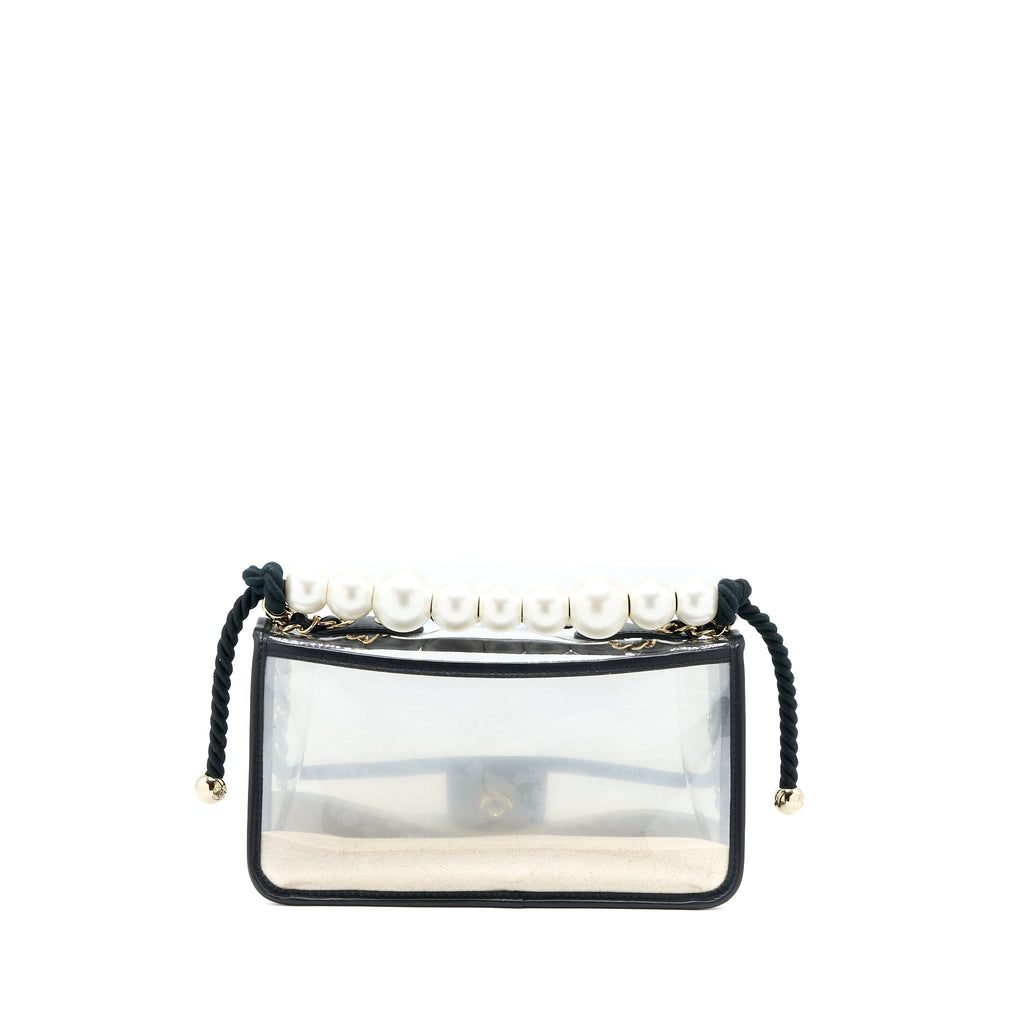CHANEL SAND BY THE SEA FLAP BAG PVC/ LAMBSKIN LGHW