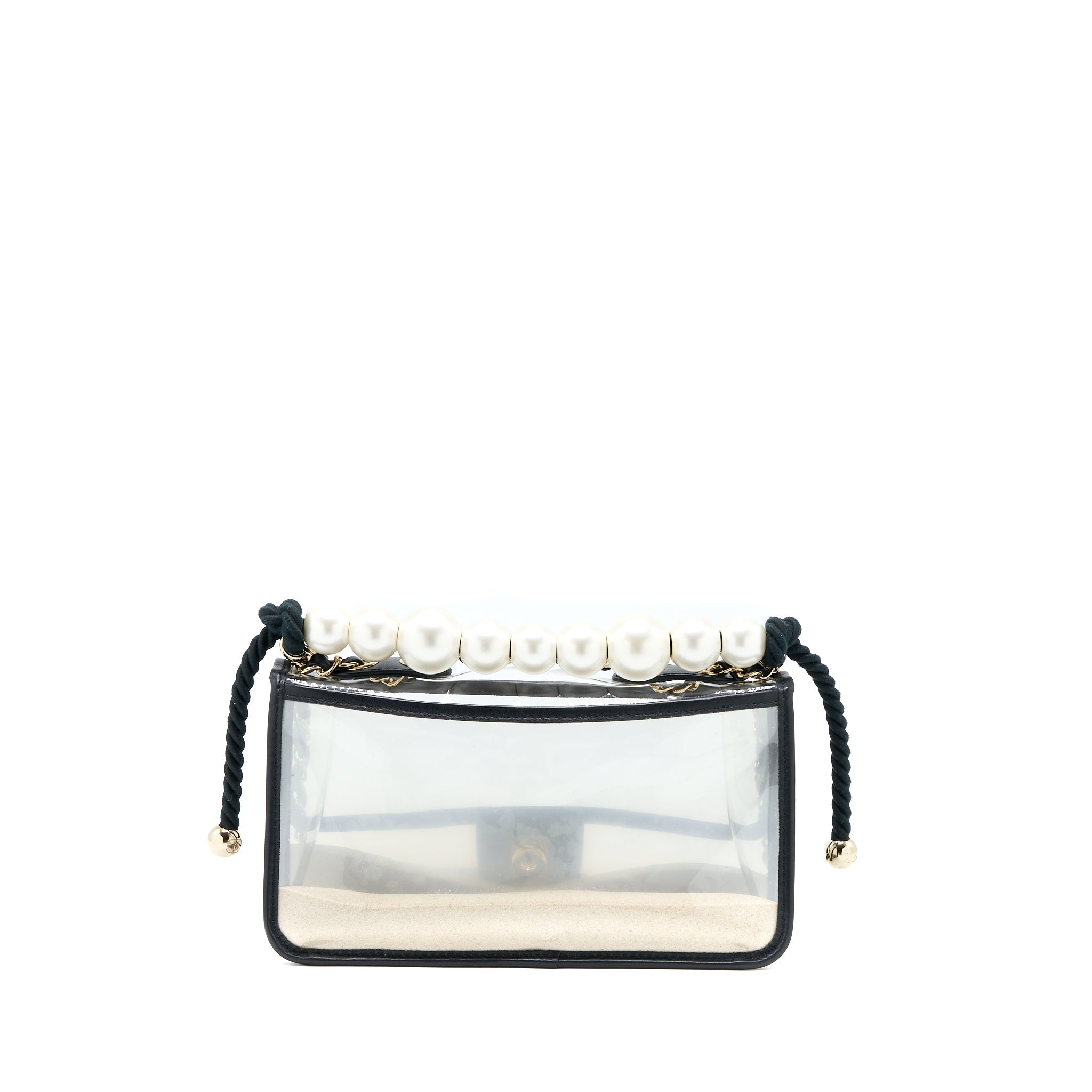 CHANEL SAND BY THE SEA FLAP BAG PVC/ LAMBSKIN LGHW