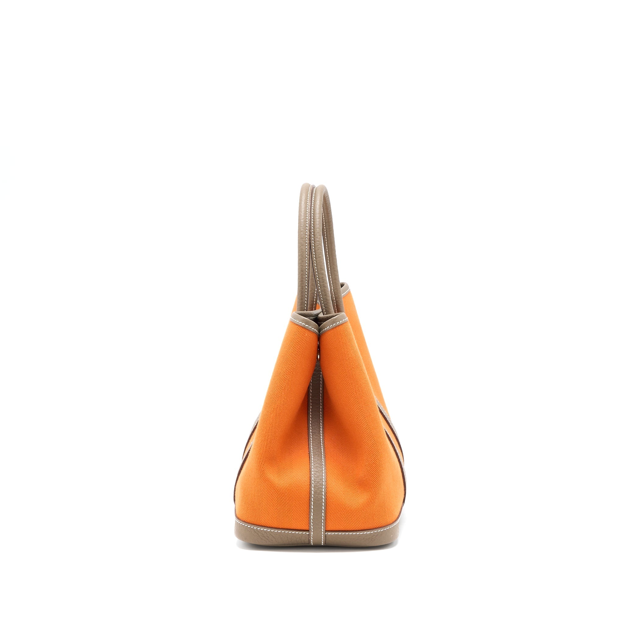 HERMES GARDEN PARTY 30 CANVAS/NEGONDA ORANGE/ETOUPE SHW