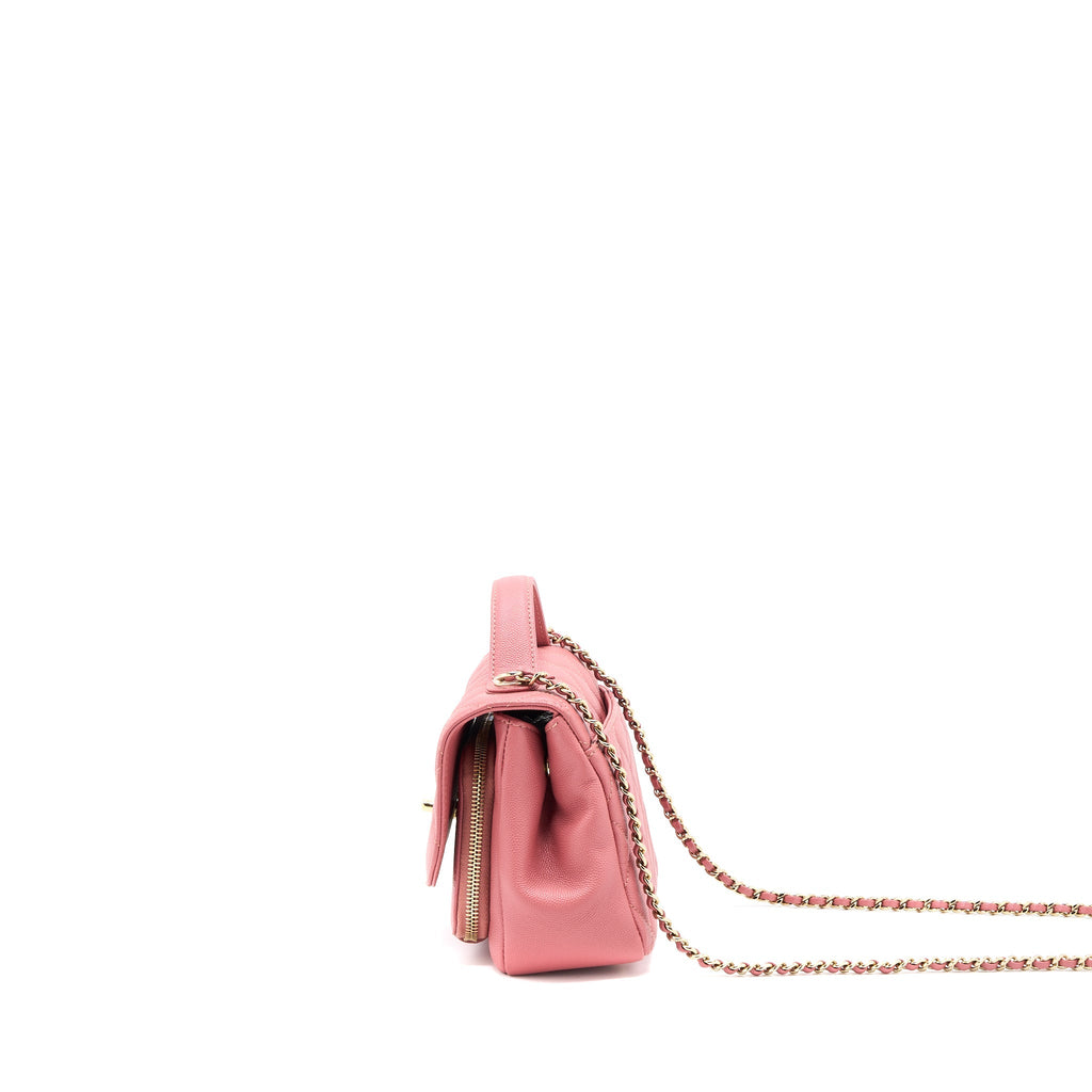 CHANEL SMALL BUSINESS AFFINITY CAVIAR PINK LGHW