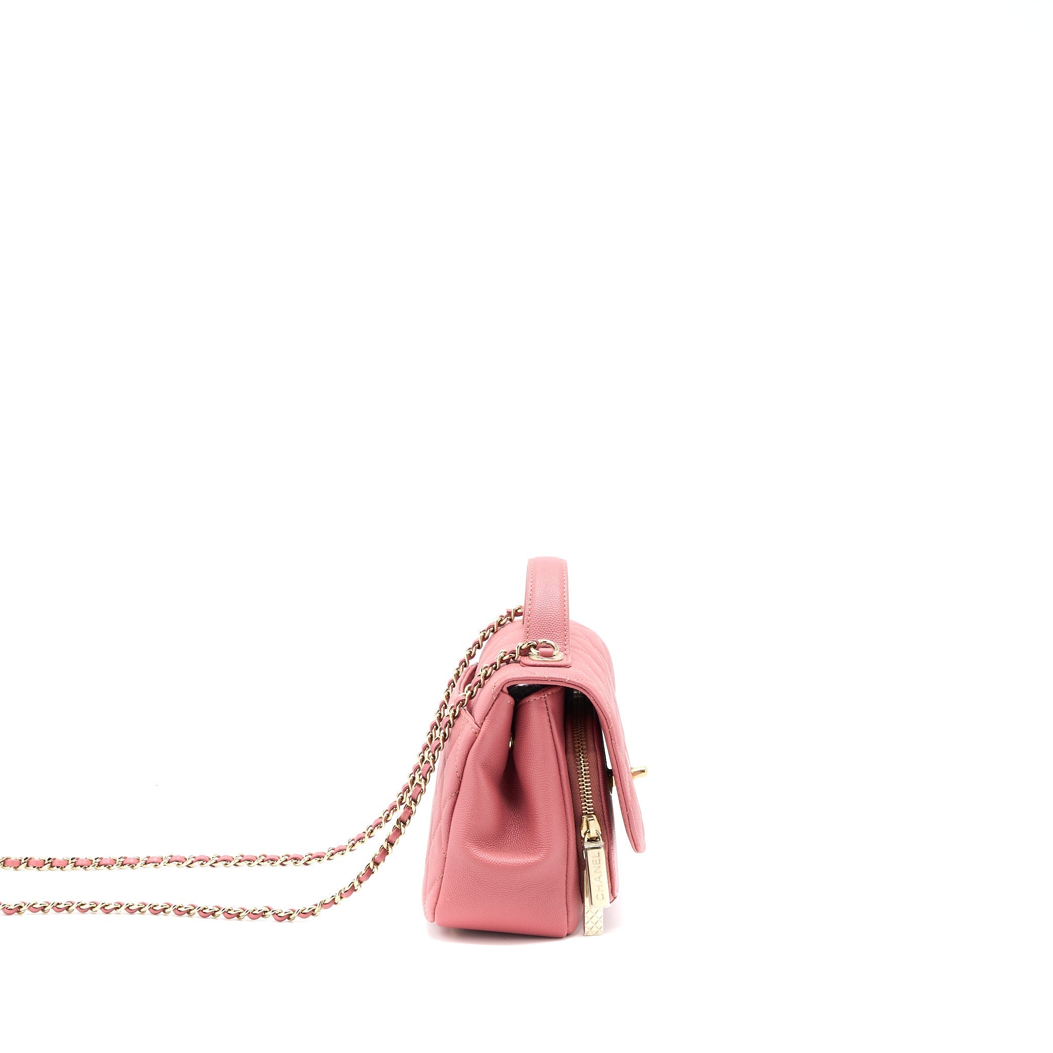 CHANEL SMALL BUSINESS AFFINITY CAVIAR PINK LGHW
