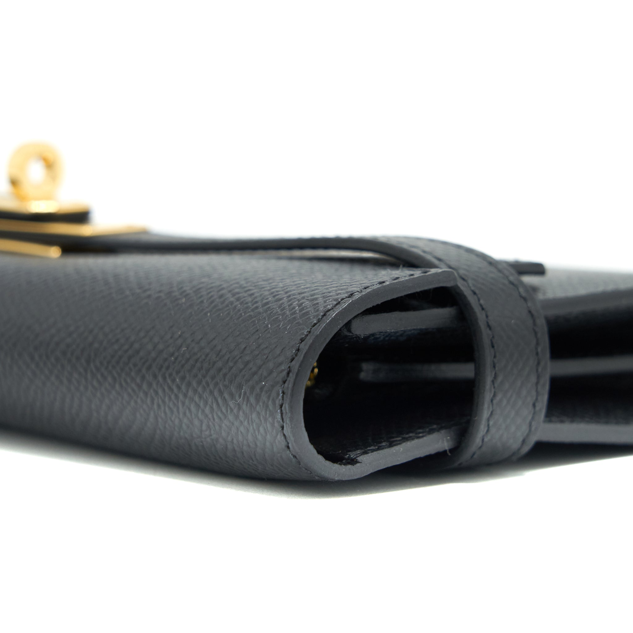 HERMES CLASSIC KELLY LONG WALLET EPSOM BLACK GHW