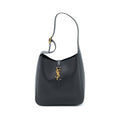 SAINT LAURENT LE 5 A 7 SOFT SMALL BAG IN SMOOTH CALFSKIN BLACK BRUSHED GHW