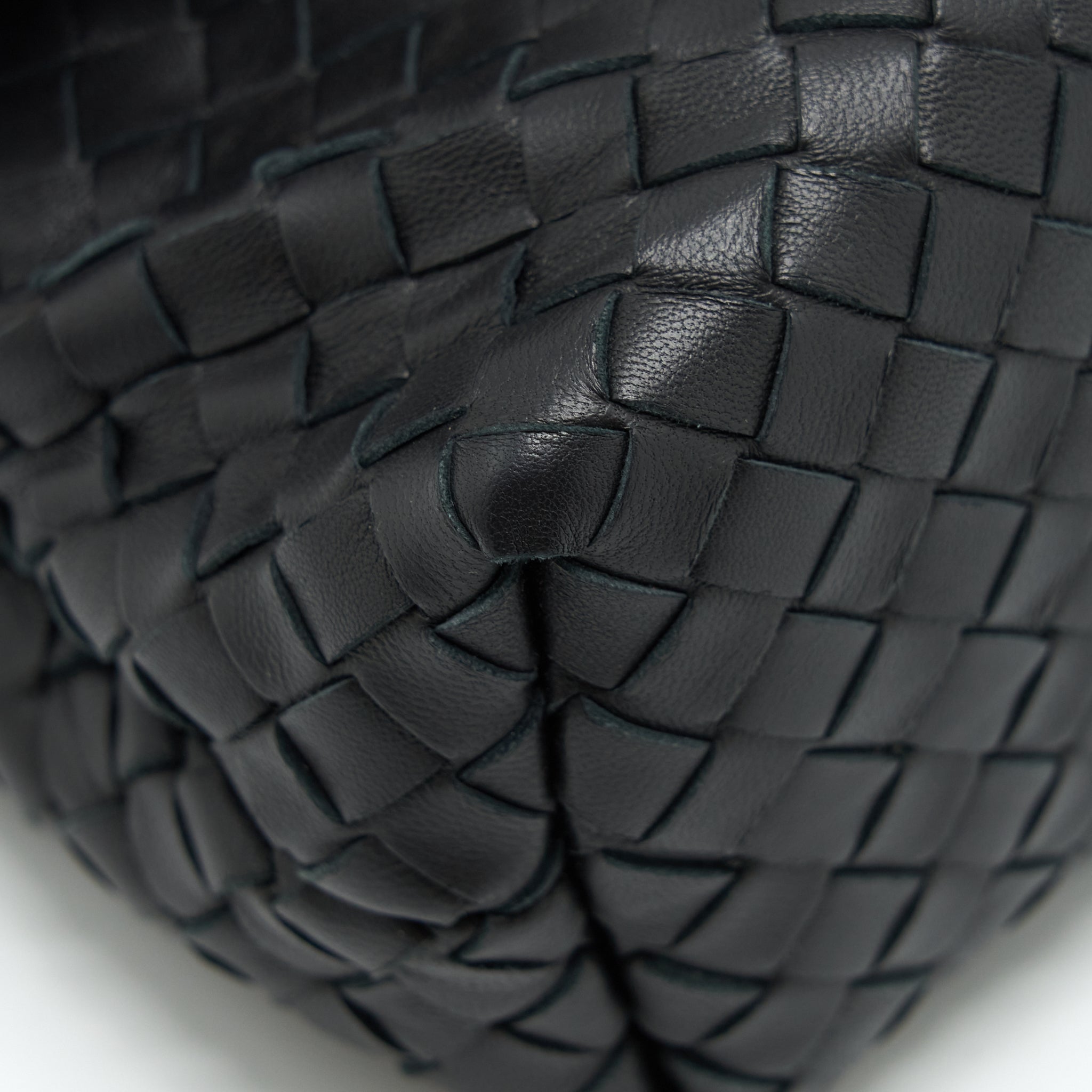 BOTTEGA VENETA OLYMPIA BAG BLACK WITH BLACK HARDWARE