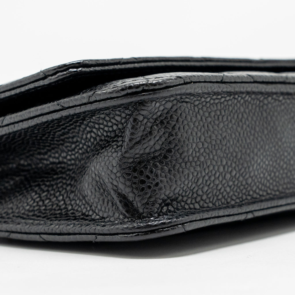 CHANEL CLASSIC WALLET ON CHAIN CAVIAR BLACK GHW