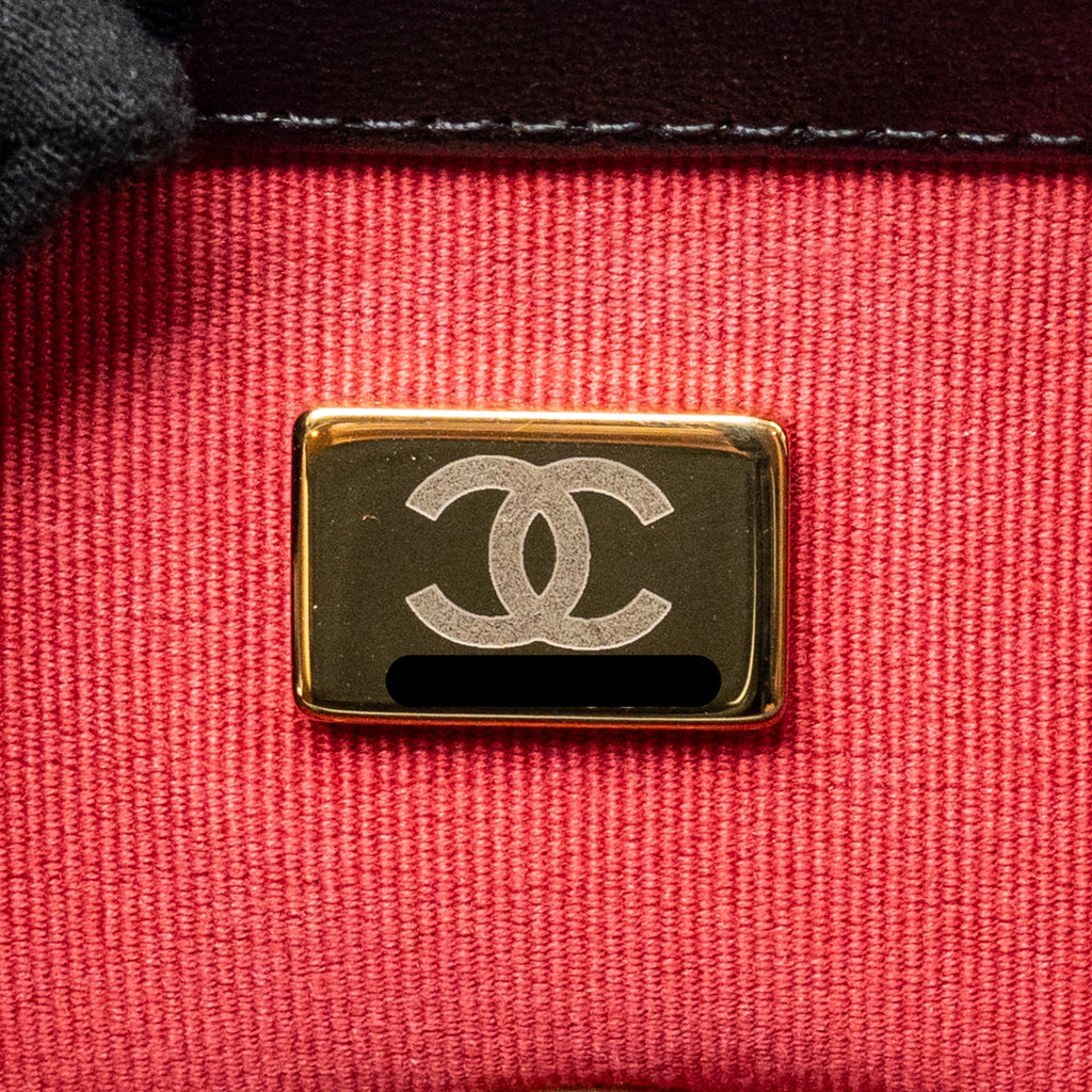 CHANEL SMALL 19 BAG LAMBSKIN BLACK MULTICOLOR HARDWARE (MICROCHIP)