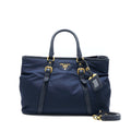 PRADA TESSUTO TOTE BAG NYLON DARK BLUE GHW