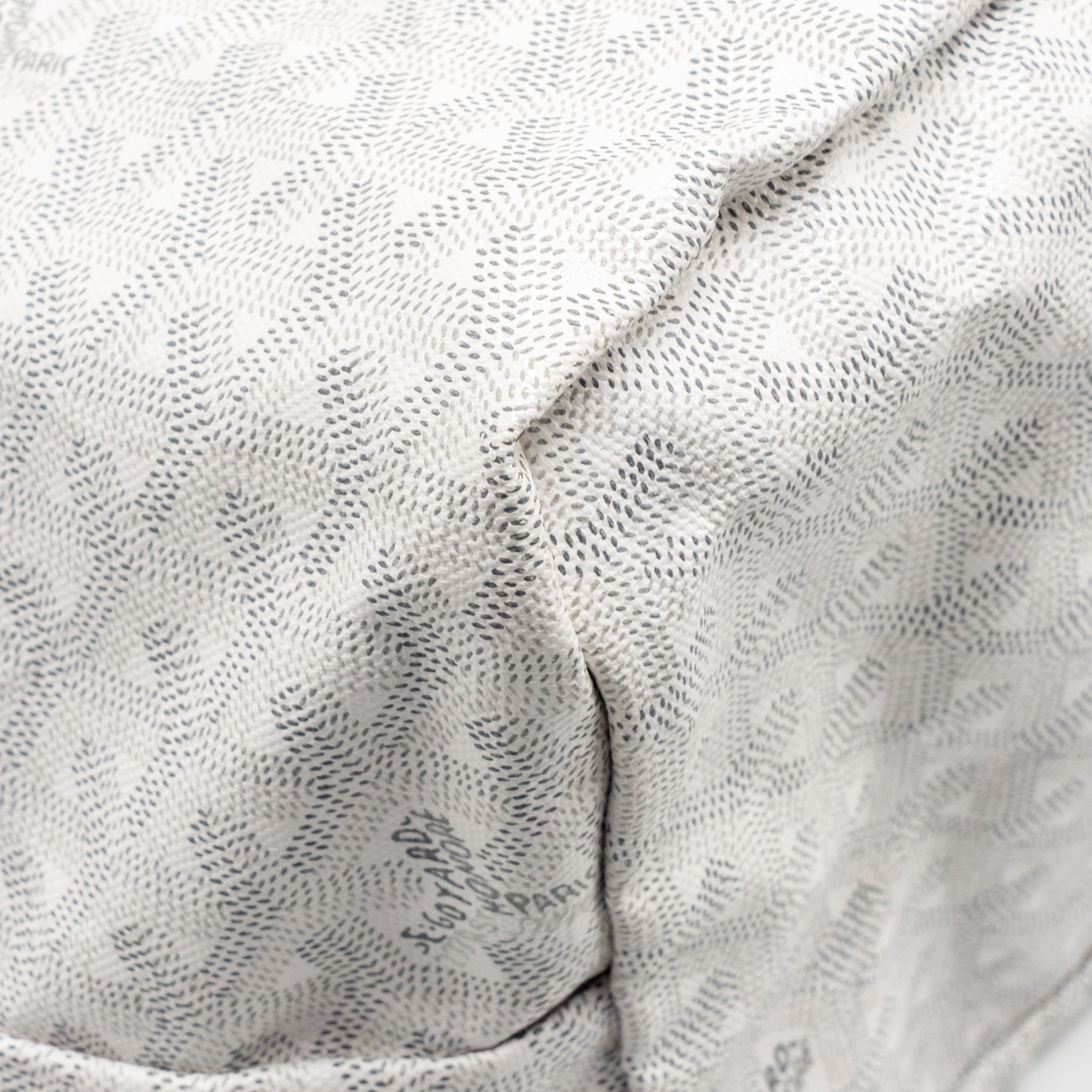 GOYARD SAINT LOUIS GM TOTE BAG GOYARDINE CANVAS / LEATHER WHITE