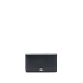 CHANEL CC LOGO LONG WALLET CAVIAR BLACK SHW