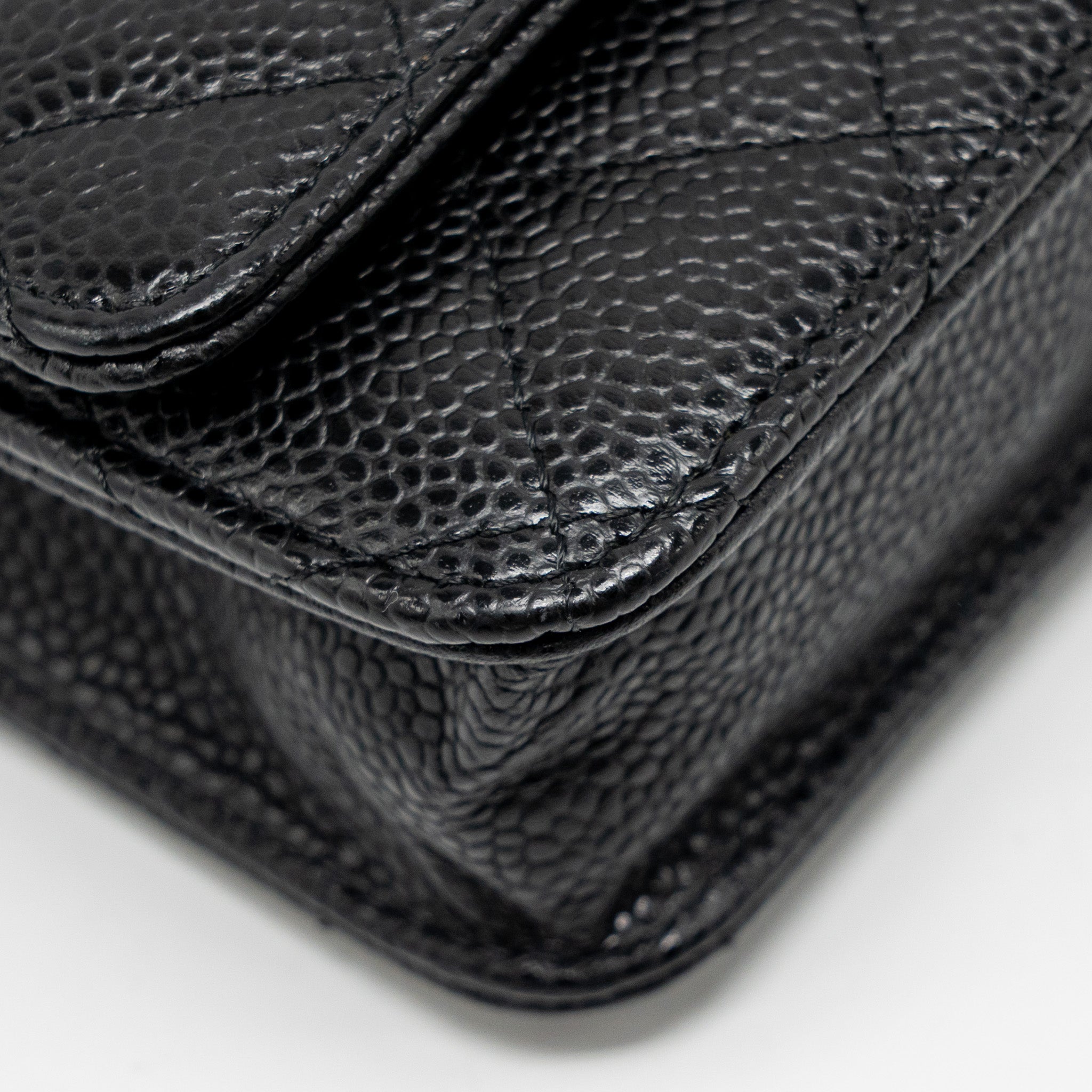 CHANEL CLASSIC WALLET ON CHAIN CAVIAR BLACK GHW