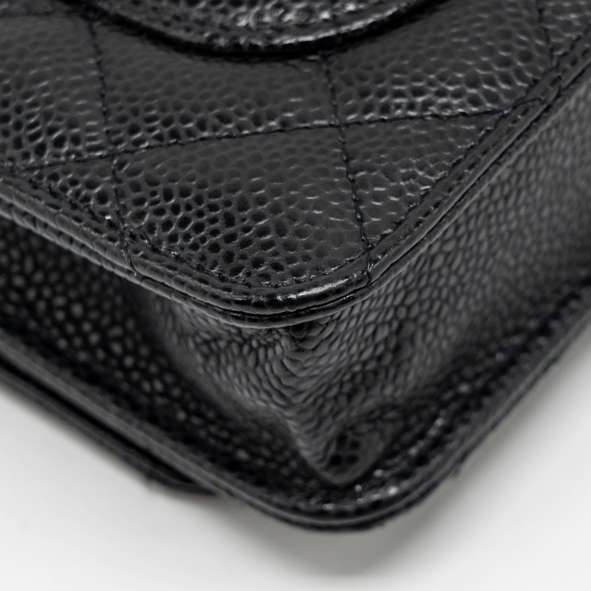 CHANEL CLASSIC WALLET ON CHAIN CAVIAR BLACK GHW