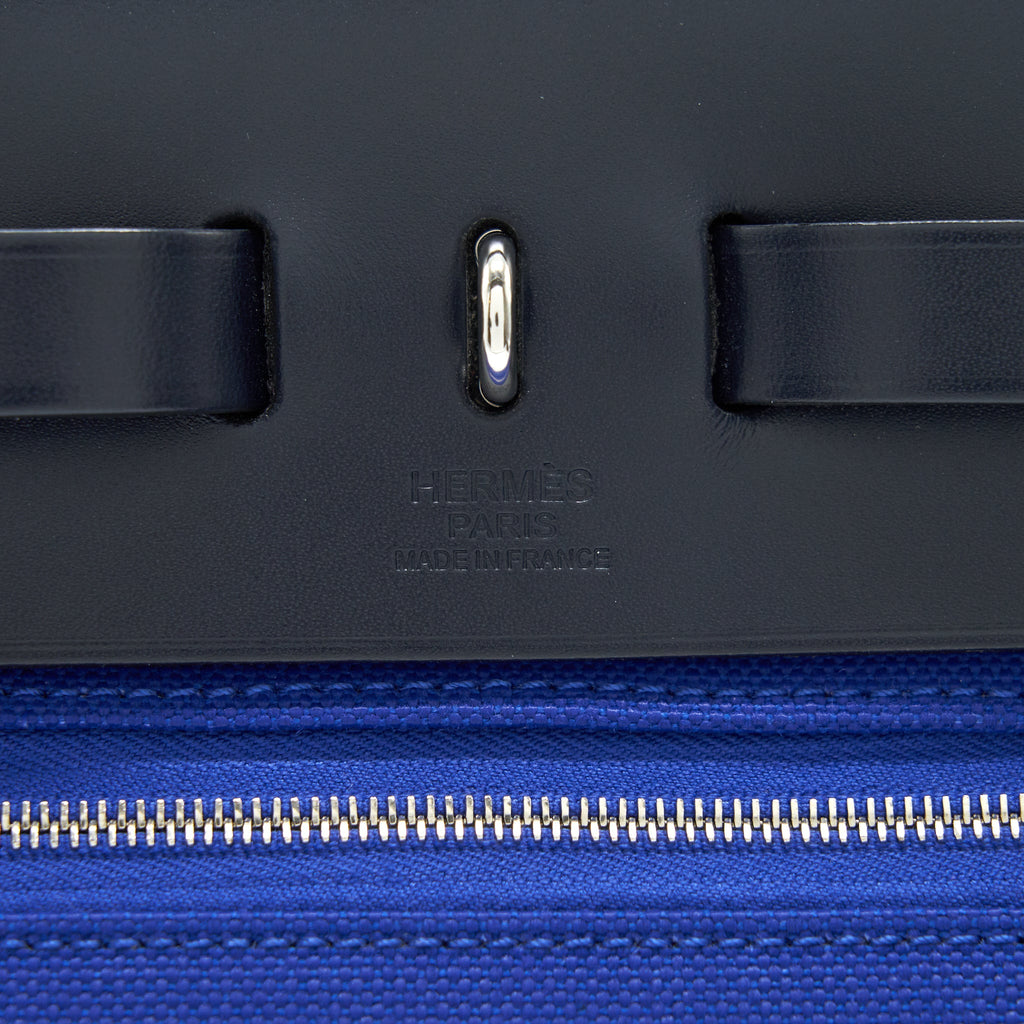 HERMES HERBAG 31 ELECTRIQUE BLUE SHW