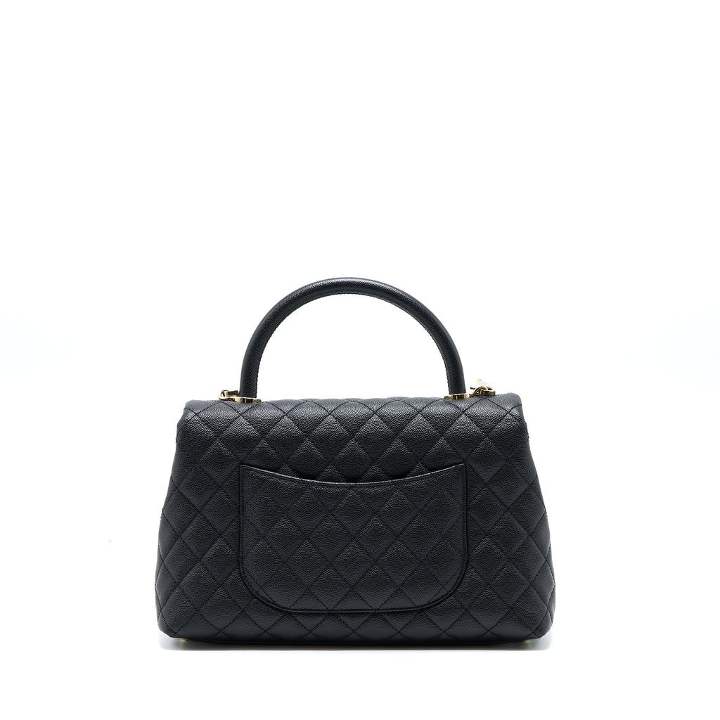 CHANEL MEDIUM COCO HANDLE CAVIAR BLACK LGHW