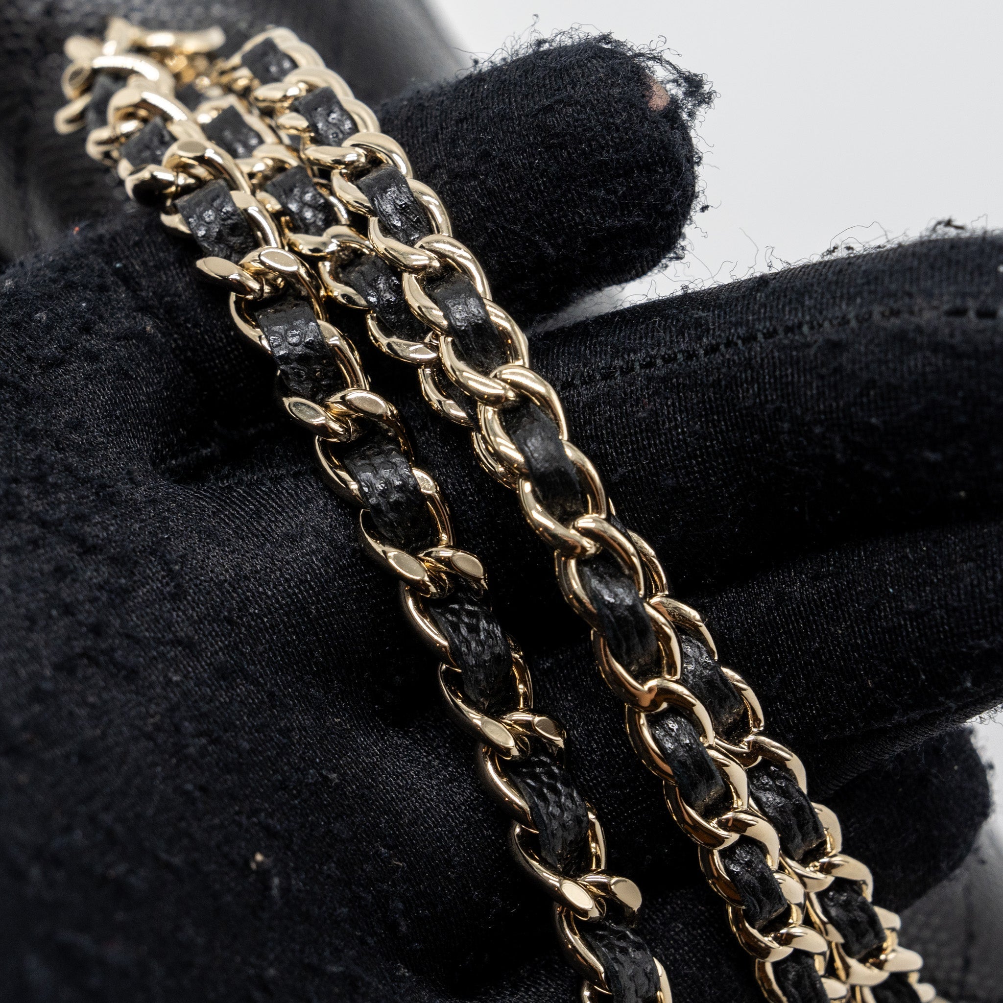 CHANEL TOP HANDLE MINI FLAP BAG WITH CHAIN CAVIAR BLACK LGHW (MICROCHIP)