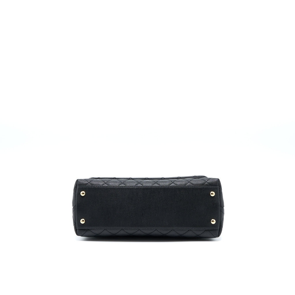 CHANEL MEDIUM COCO HANDLE CAVIAR BLACK LGHW