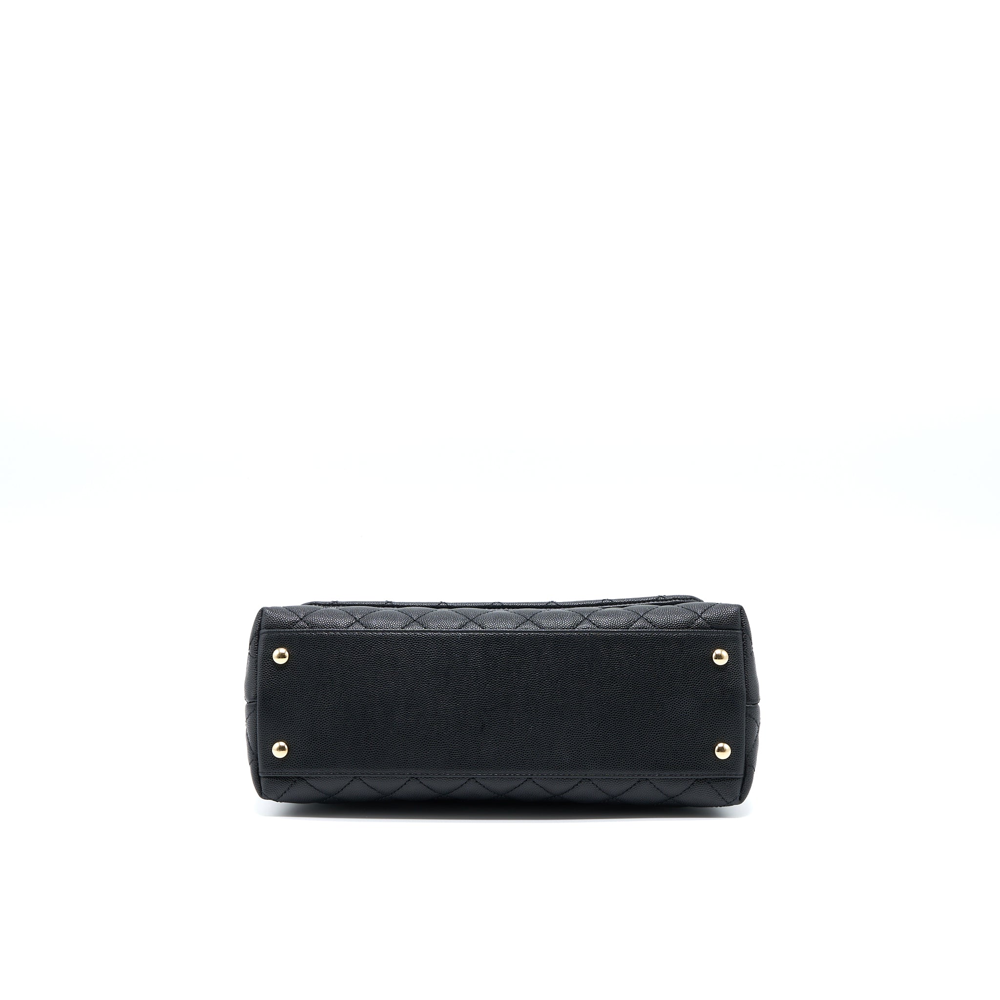 CHANEL MEDIUM COCO HANDLE CAVIAR BLACK LGHW