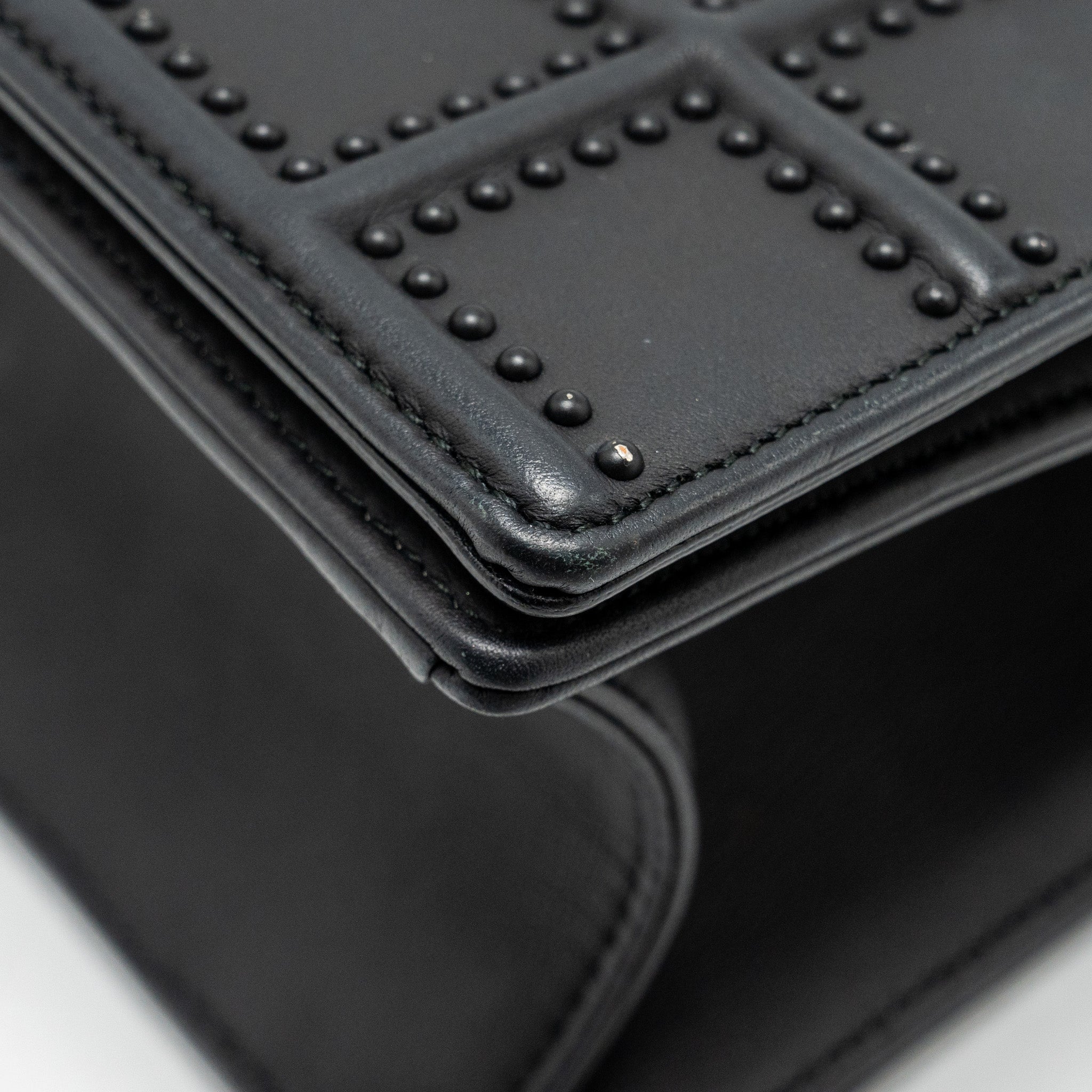 DIOR MEDIUM STUDDED DIORAMA CALFSKIN SO BLACK