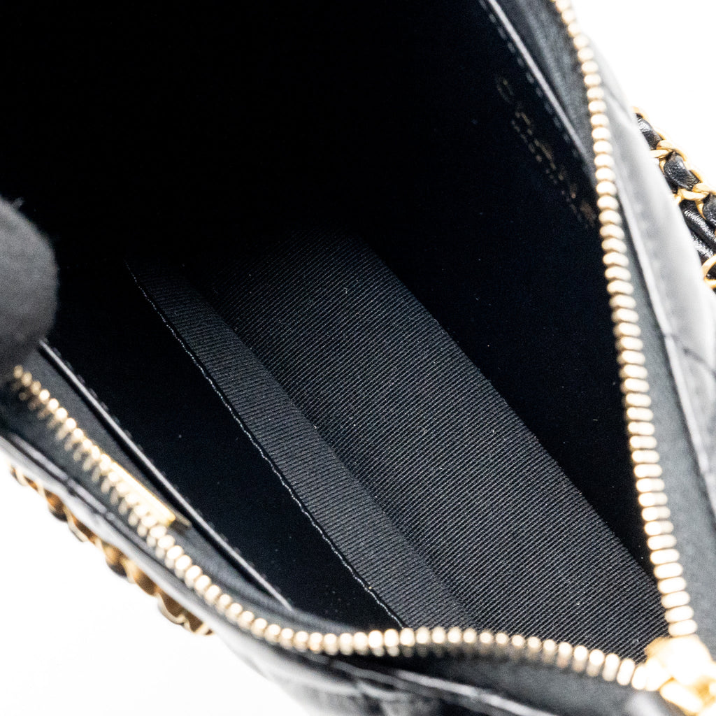 CHANEL 23K 19 HOBO SHOULDER BAG CALFSKIN BLACK GHW (MICROCHIP)