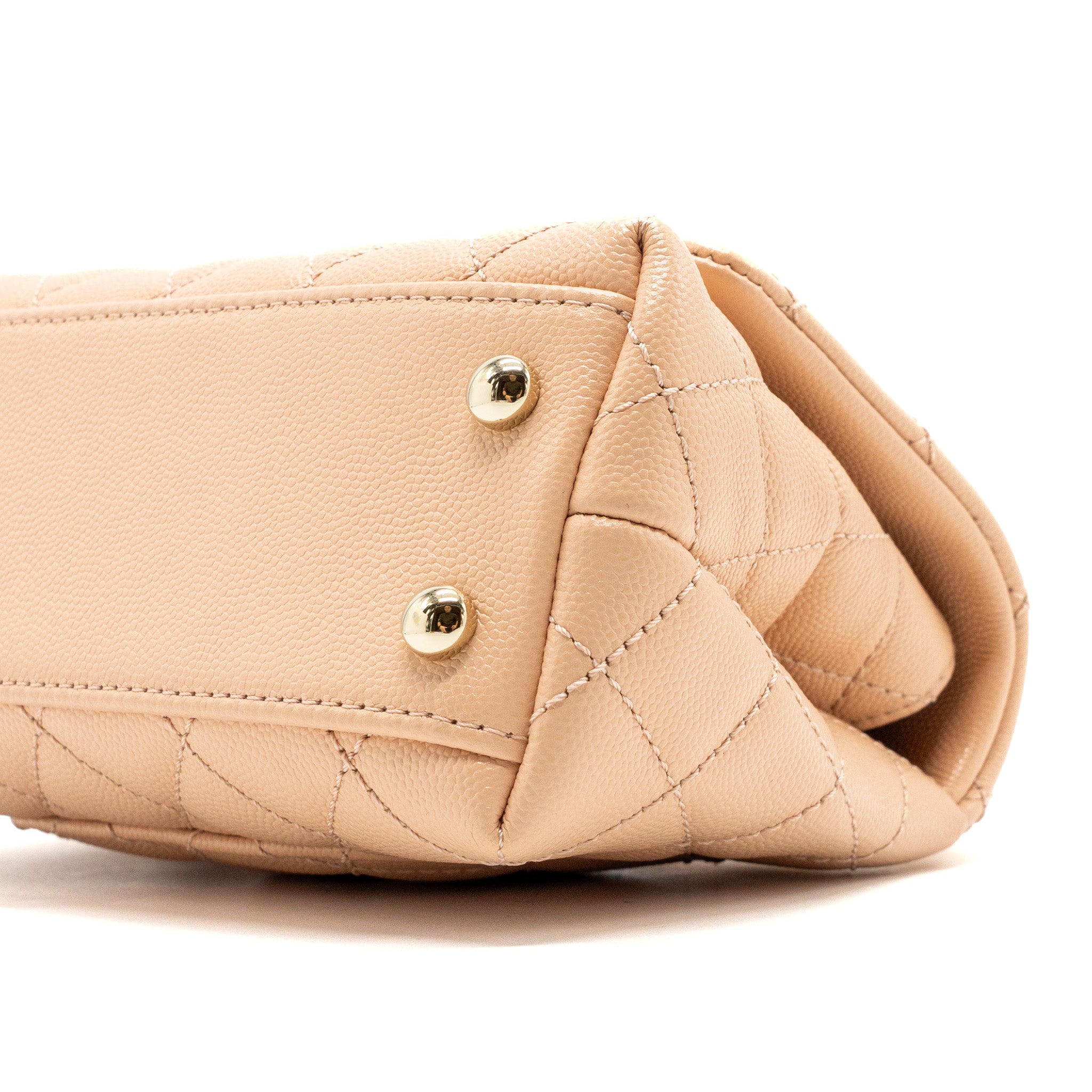 CHANEL MINI COCO HANDLE CAVIAR BEIGE LGHW