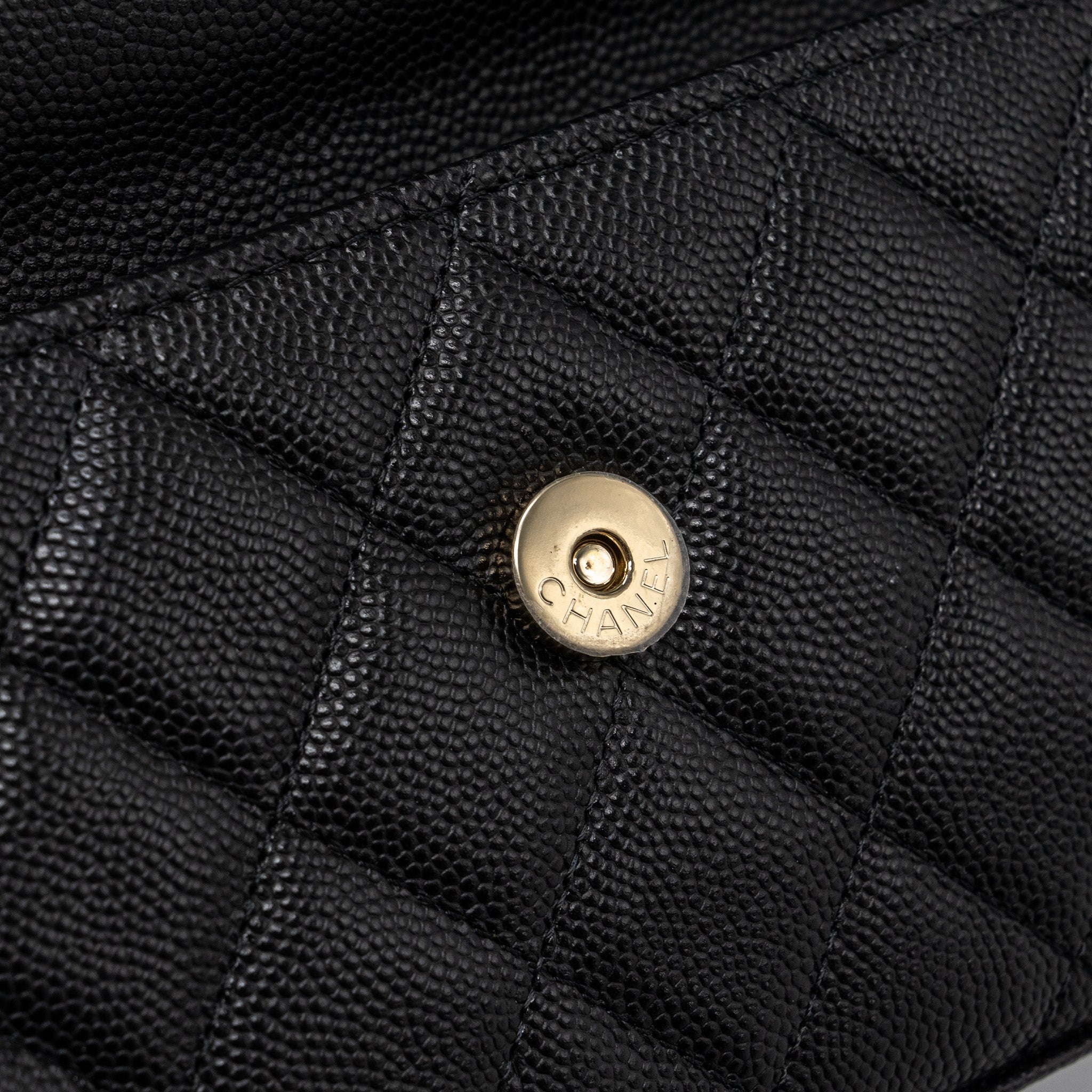 CHANEL TOP HANDLE MINI FLAP BAG WITH CHAIN CAVIAR BLACK LGHW (MICROCHIP)
