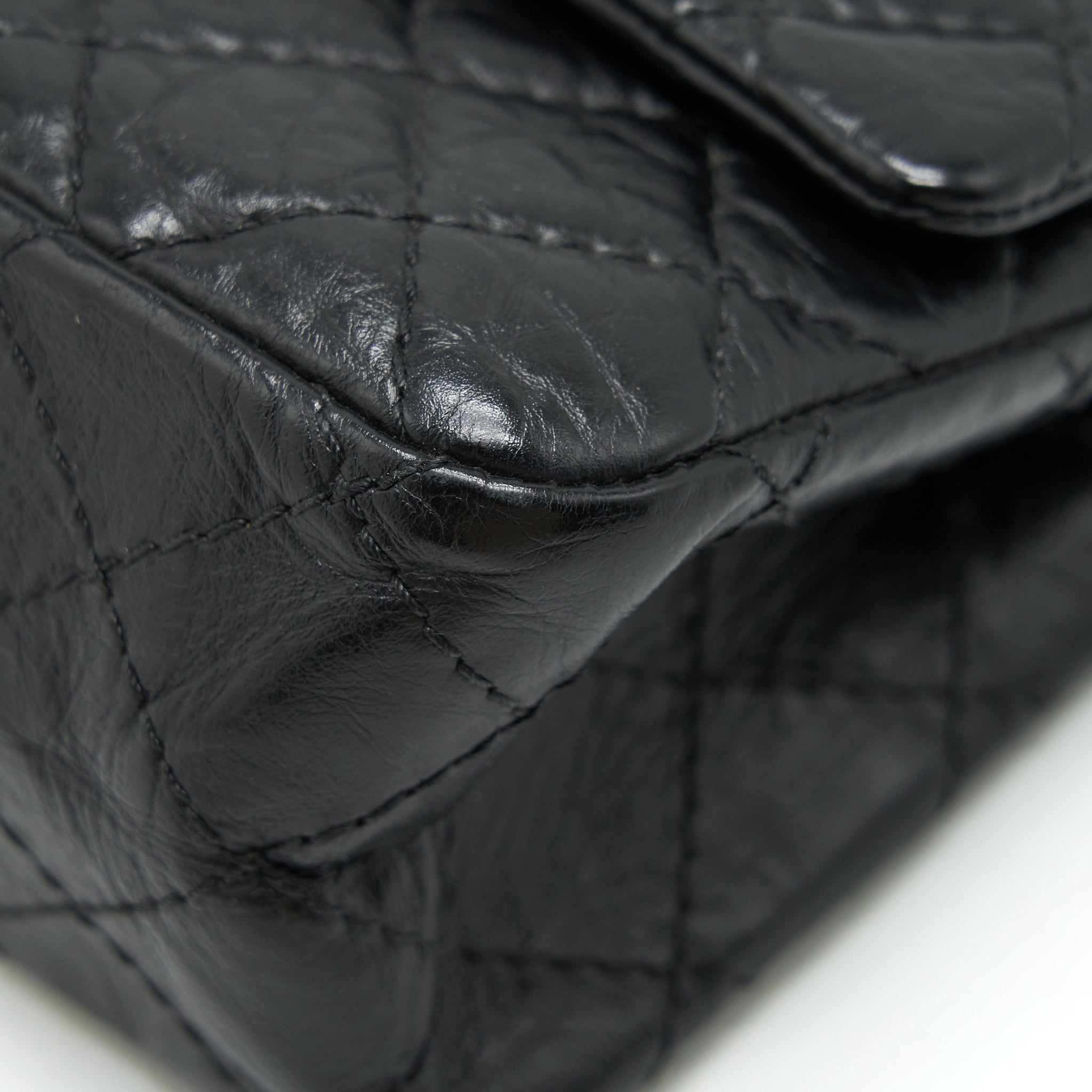 CHANEL SMALL REISSUE 2.55 HANDBAG BLACK GHW