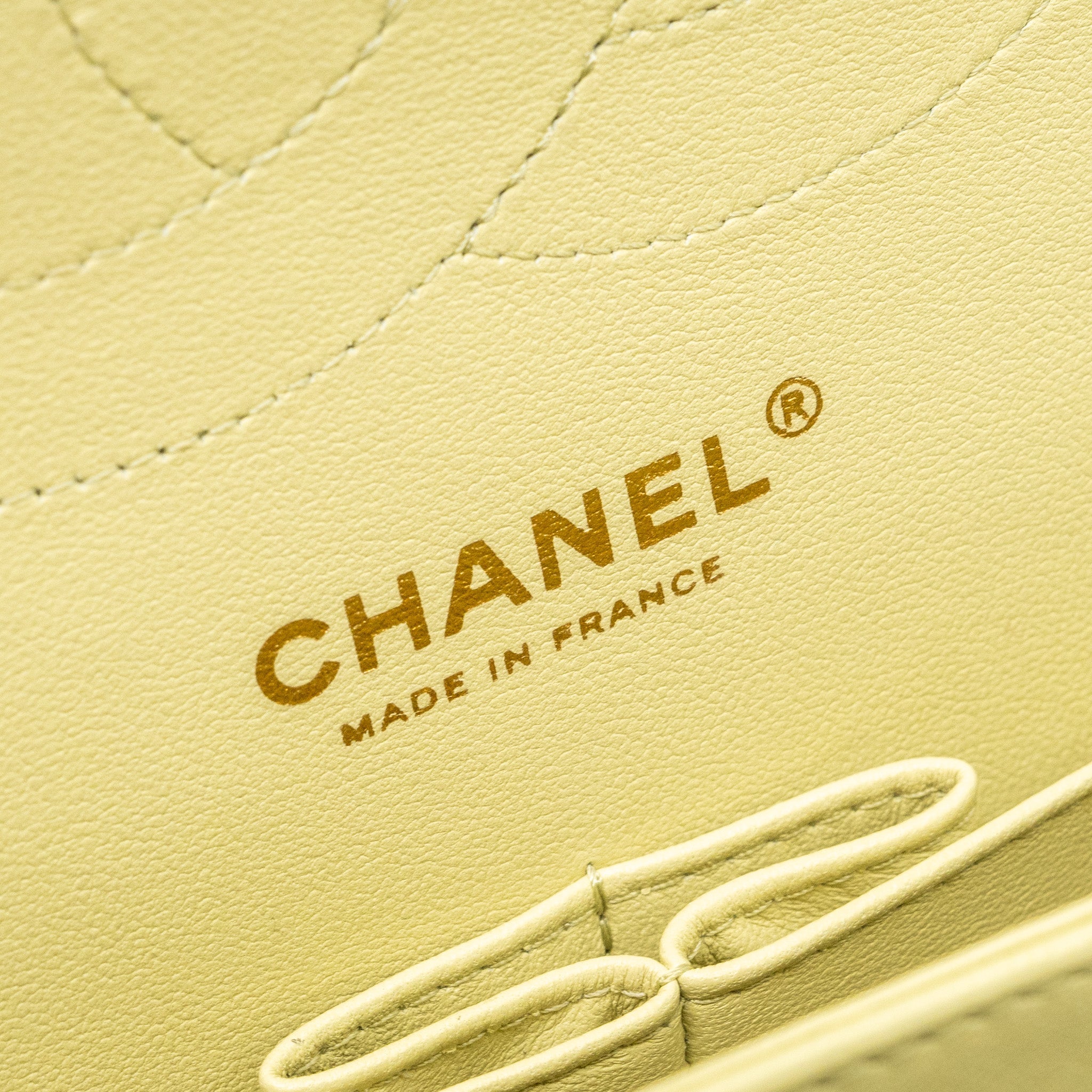 CHANEL 23C JUMBO CLASSIC DOUBLE FLAP BAG LAMBSKIN LIGHT GREEN LGHW (MICROCHIP)