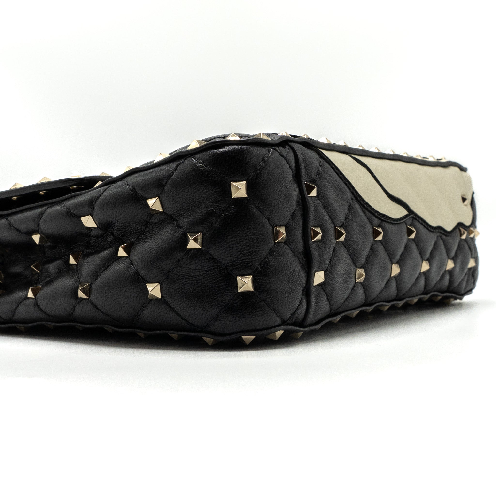 VALENTINO GARAVANI ROCKSTUD SPIKE SHOULDER BAG LEATHER/ PYTHON MULTICOLOUR LGHW