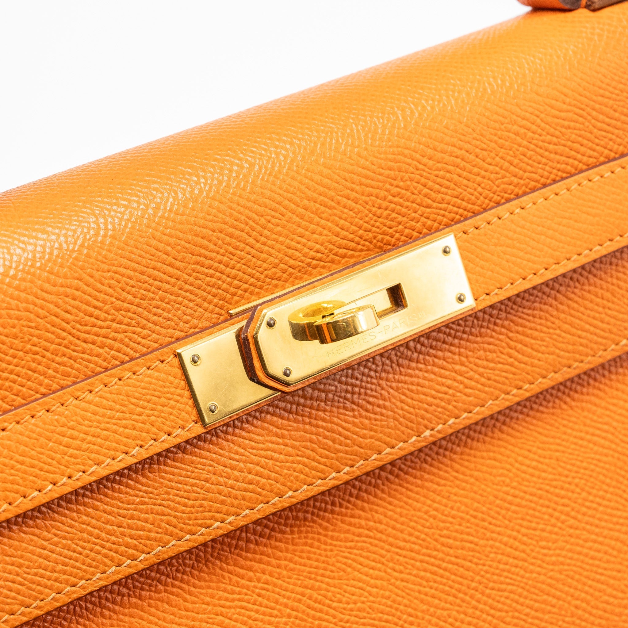 HERMES KELLY 32 EPSOM ORANGE GHW
