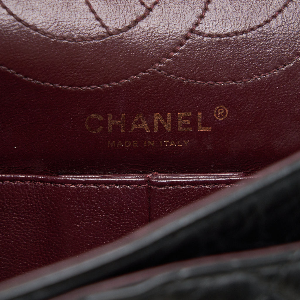CHANEL SMALL REISSUE 2.55 HANDBAG BLACK GHW
