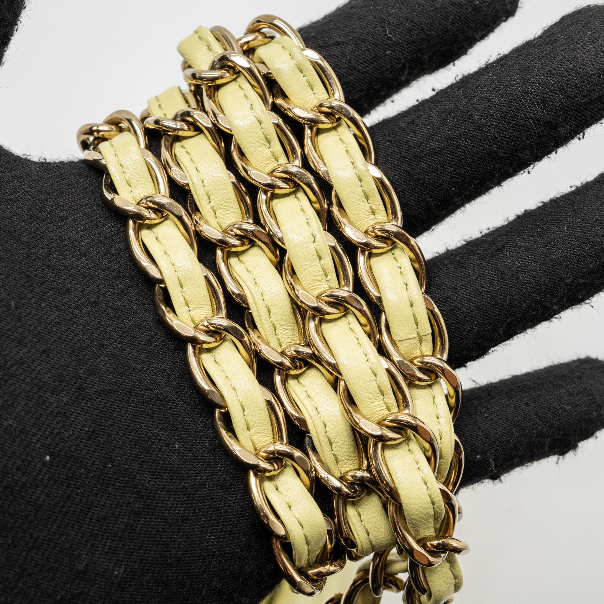 CHANEL 23C JUMBO CLASSIC DOUBLE FLAP BAG LAMBSKIN LIGHT GREEN LGHW (MICROCHIP)