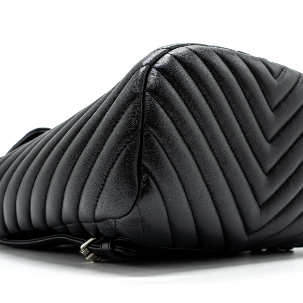 CHANEL SMALL URBAN SPIRIT  BACKPACK CHEVRON CALFSKIN BLACK SHW
