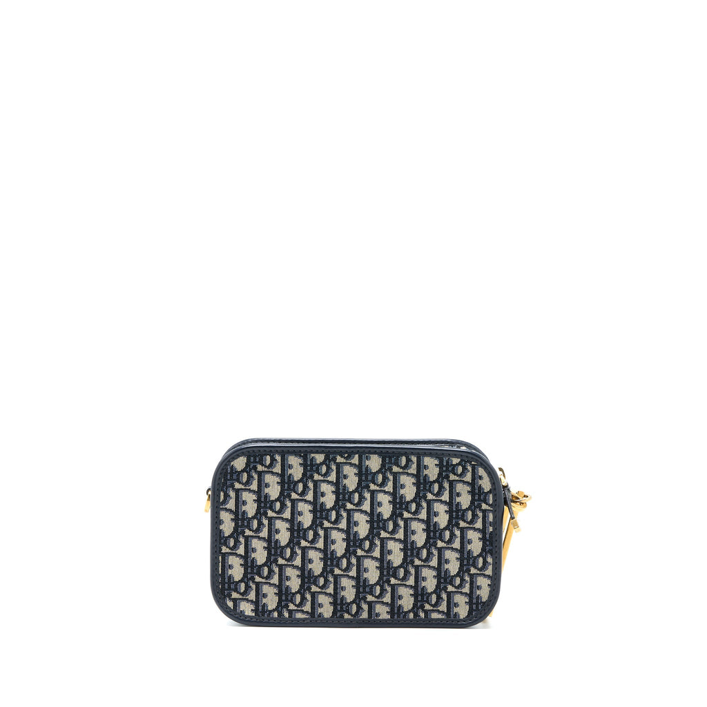 DIOR DIORQUAKE POUCH BLUE OBLIQUE CANVAS WITH AN EXTRA STRAP