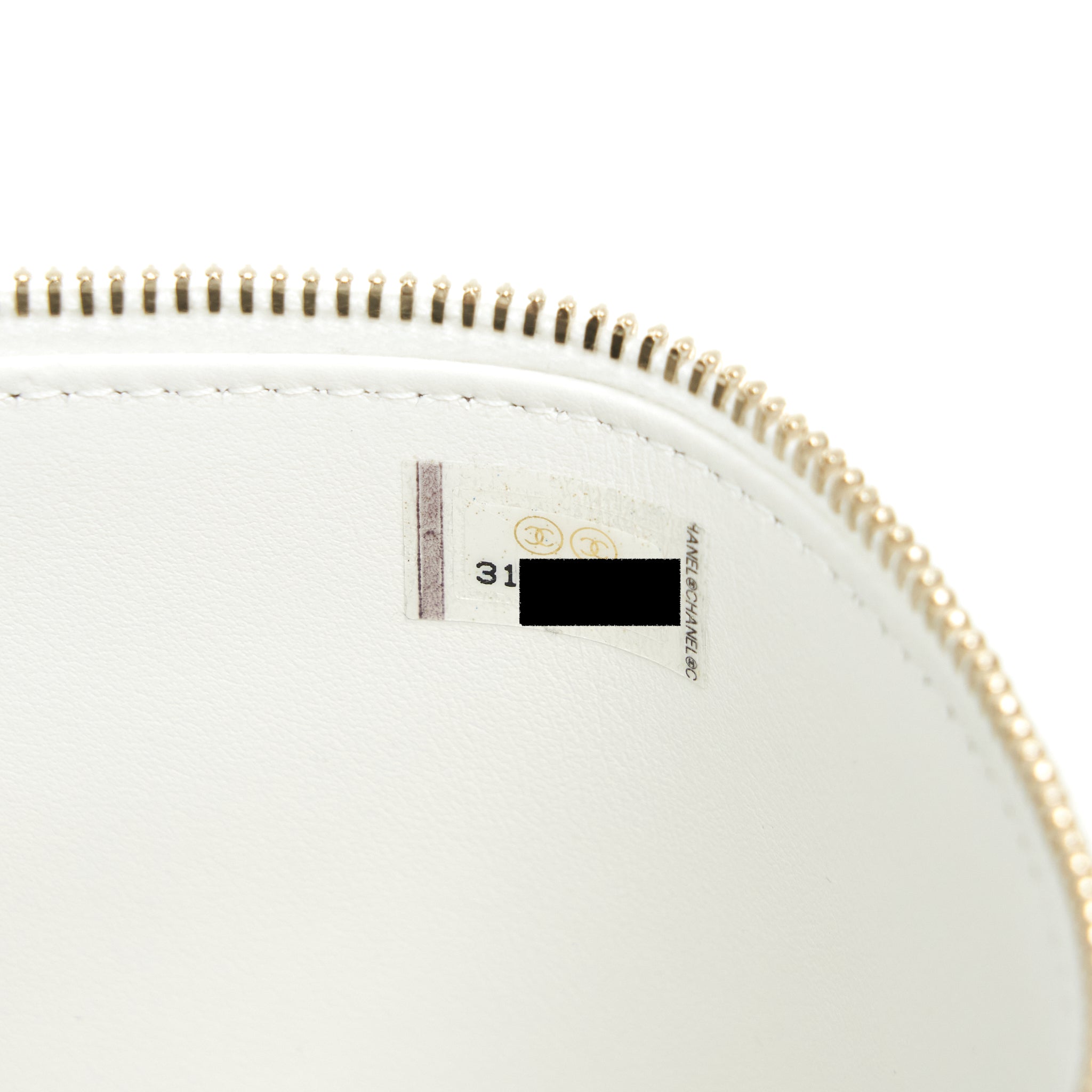 CHANEL 22S LOGO TOP HANDLE LONG VANITY CAVIAR WHITE GHW